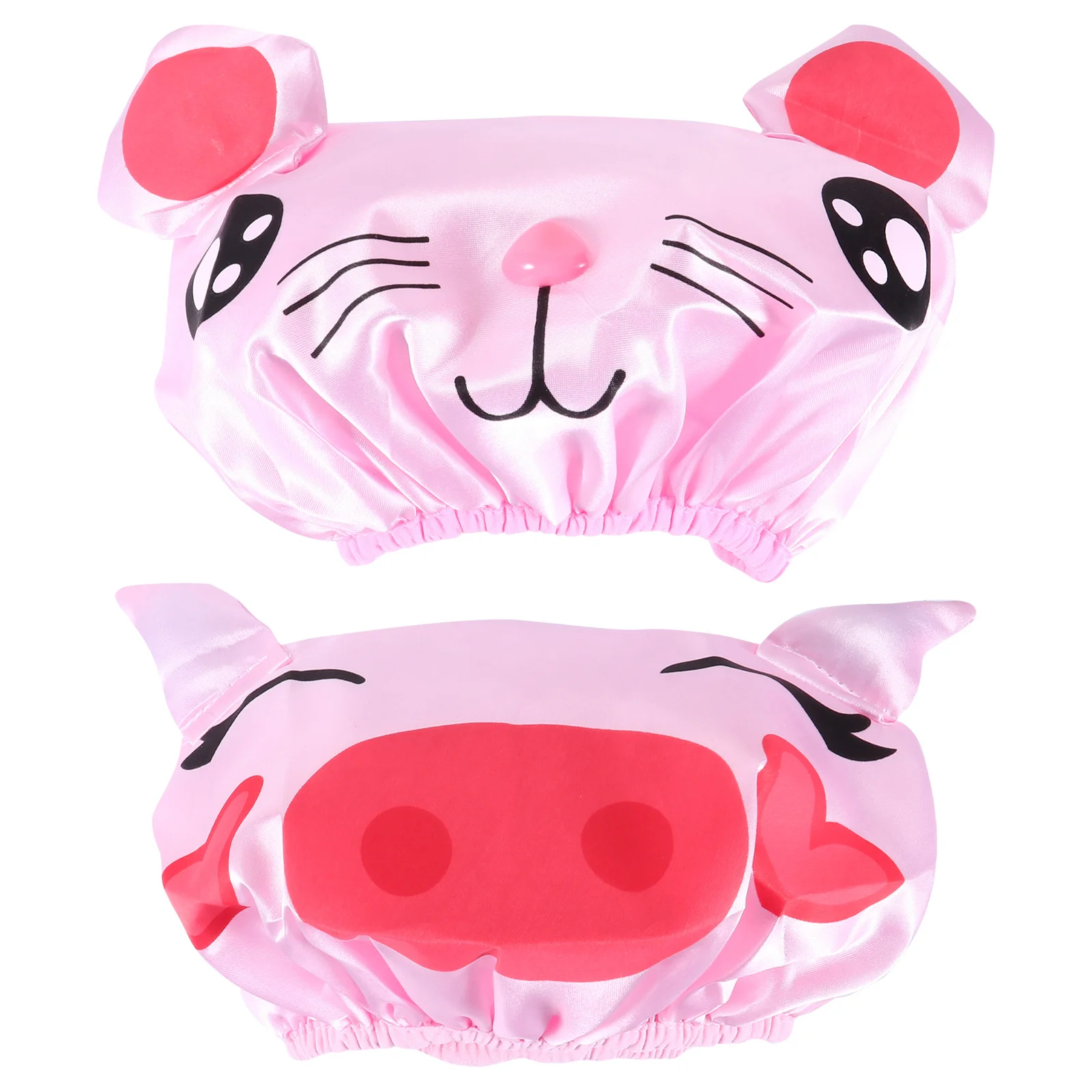 قطعتان من قبعات استحمام الأطفال المقاومة للماء وقابلة لإعادة الاستخدام للأطفال، حماية مرنة قابلة للتعديل للشعر للاستحمام والوجه #3