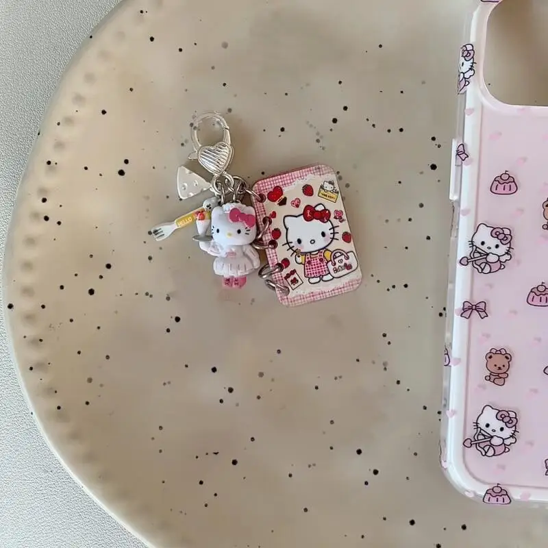 サンリオかわいいメイドハローキティブックスタイルキーチェーントレンドおもちゃ女の子携帯電話バックパックペンダント漫画アニメ誕生日プレゼント
