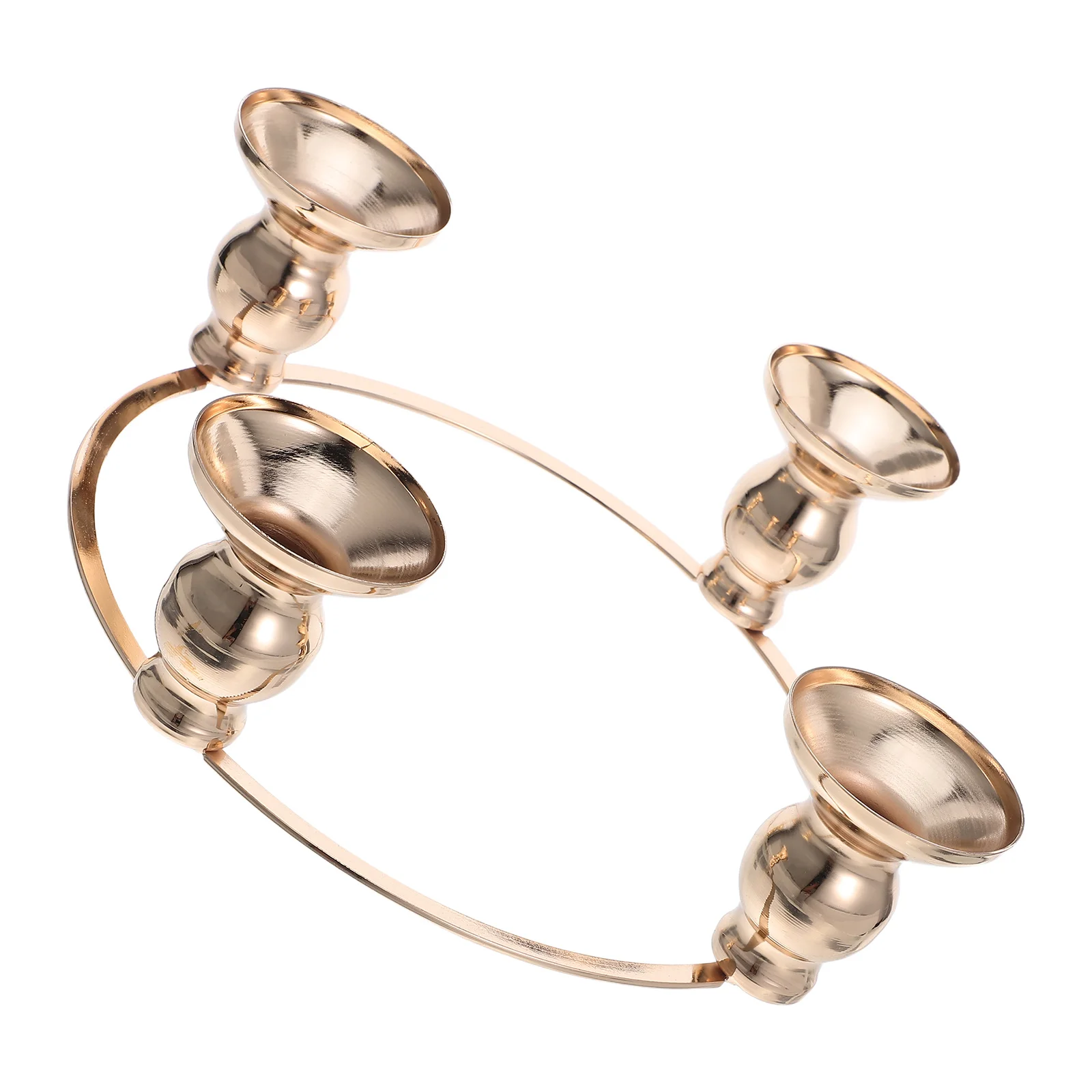 

Christmas Advent Holder Ring 4-Cup Metal Iron Stand Dining Table Centerpiece Xmas Wreath Accessory