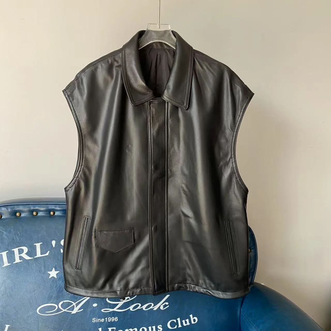 2025 가을 신상 여성용 천연 가죽 자켓 양가죽 오토바이 슬림 코트 중간 길이 스탠드 칼라 슬리밍...