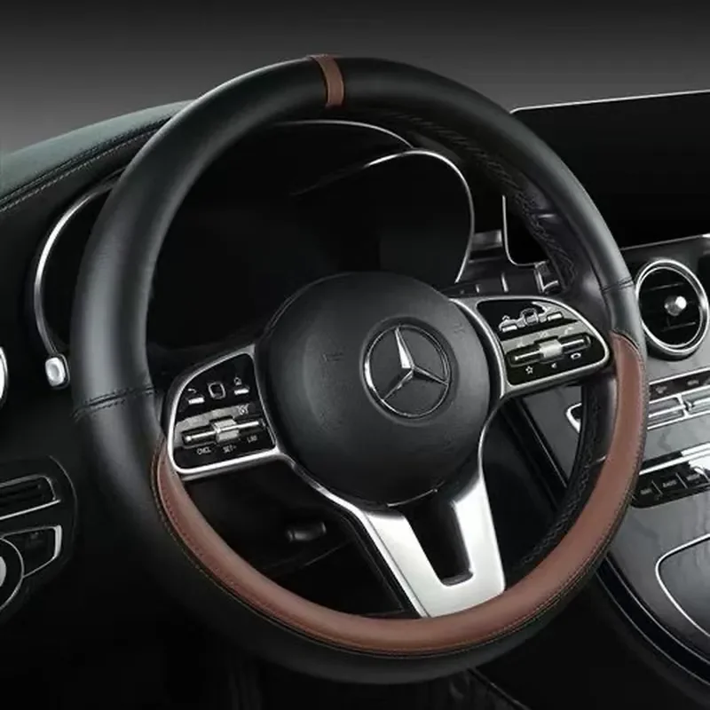 For Toyota Camry Car Steering Wheel Cover Color Matching Punched Breathable Four Seasons Universal