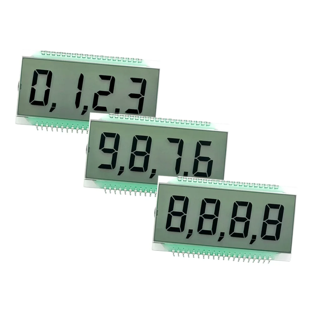Customizable Four 8-digit Digital Display with Decimal Point Counter Clock SJXD-44212 Full Transparent Segment Code LCD Screen