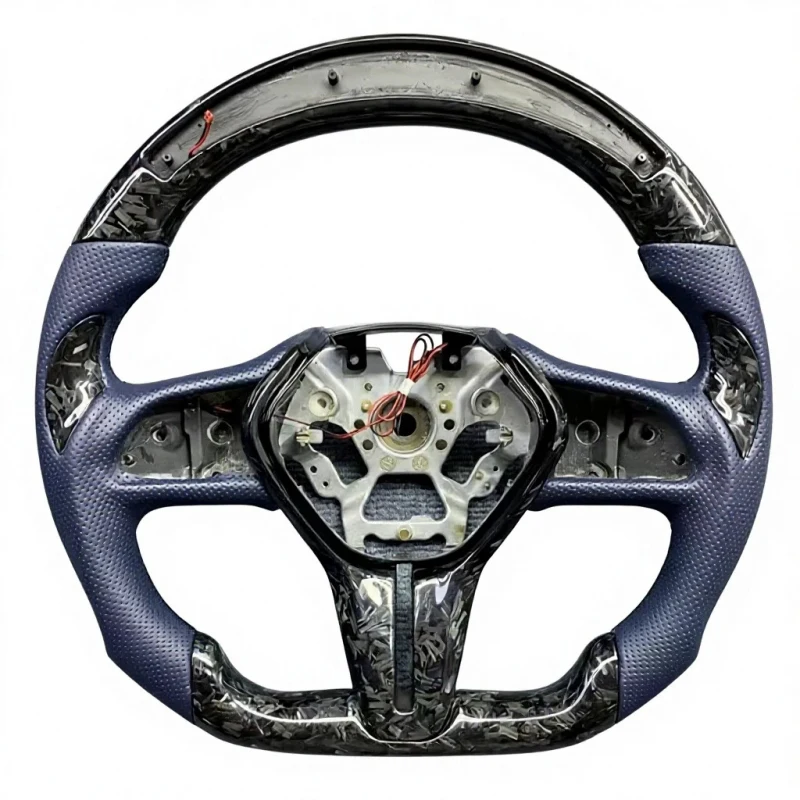 Volante Fibra De Carbono Q60 Carbon Fiber Steering Wheel with Heated Function Peorated Leather Grip