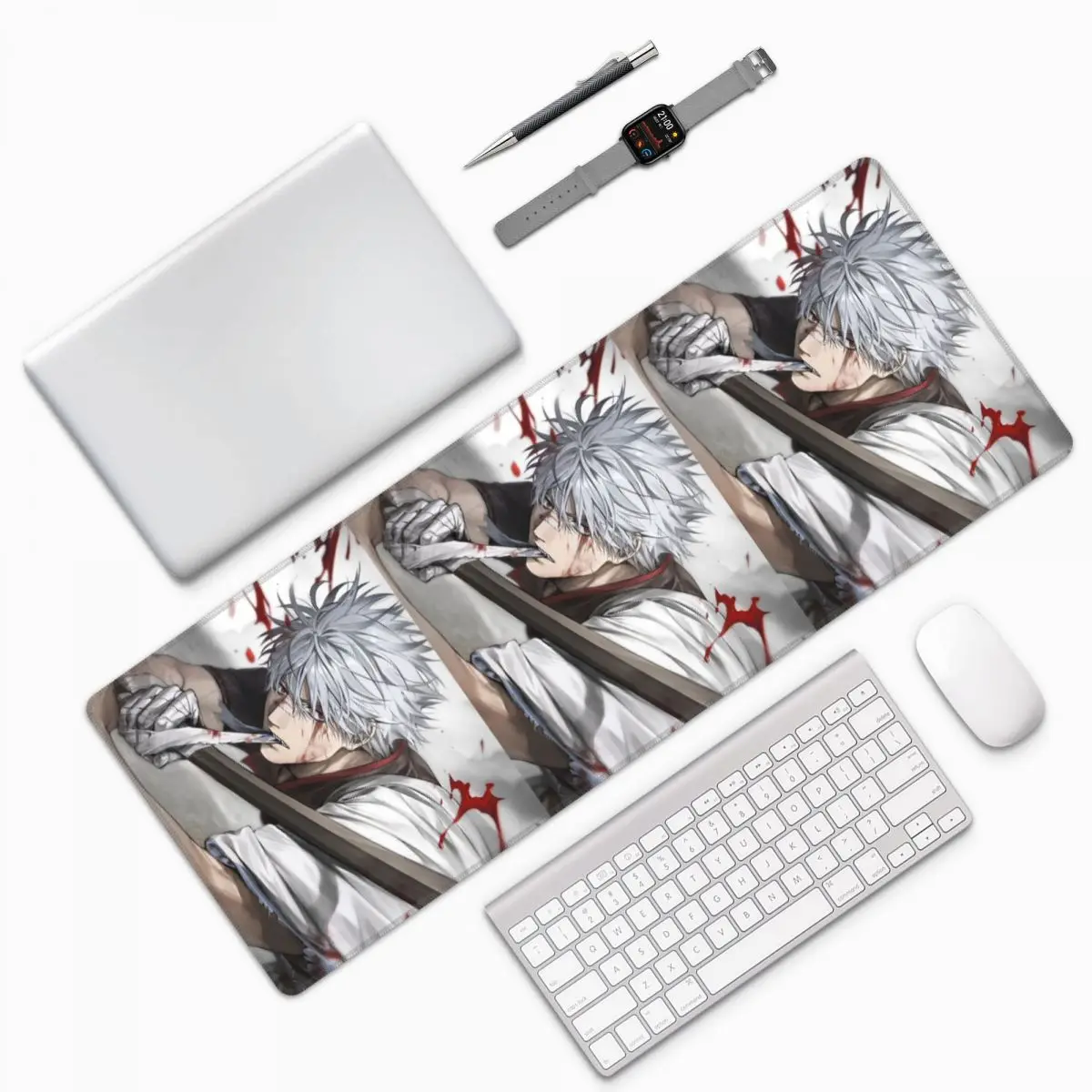 Anime Gintama Gintoki Large Mouse Pad Computer Keyboard Mouse Mat Gamer PC Laptop Desk Mat Office Accessories Table Mats