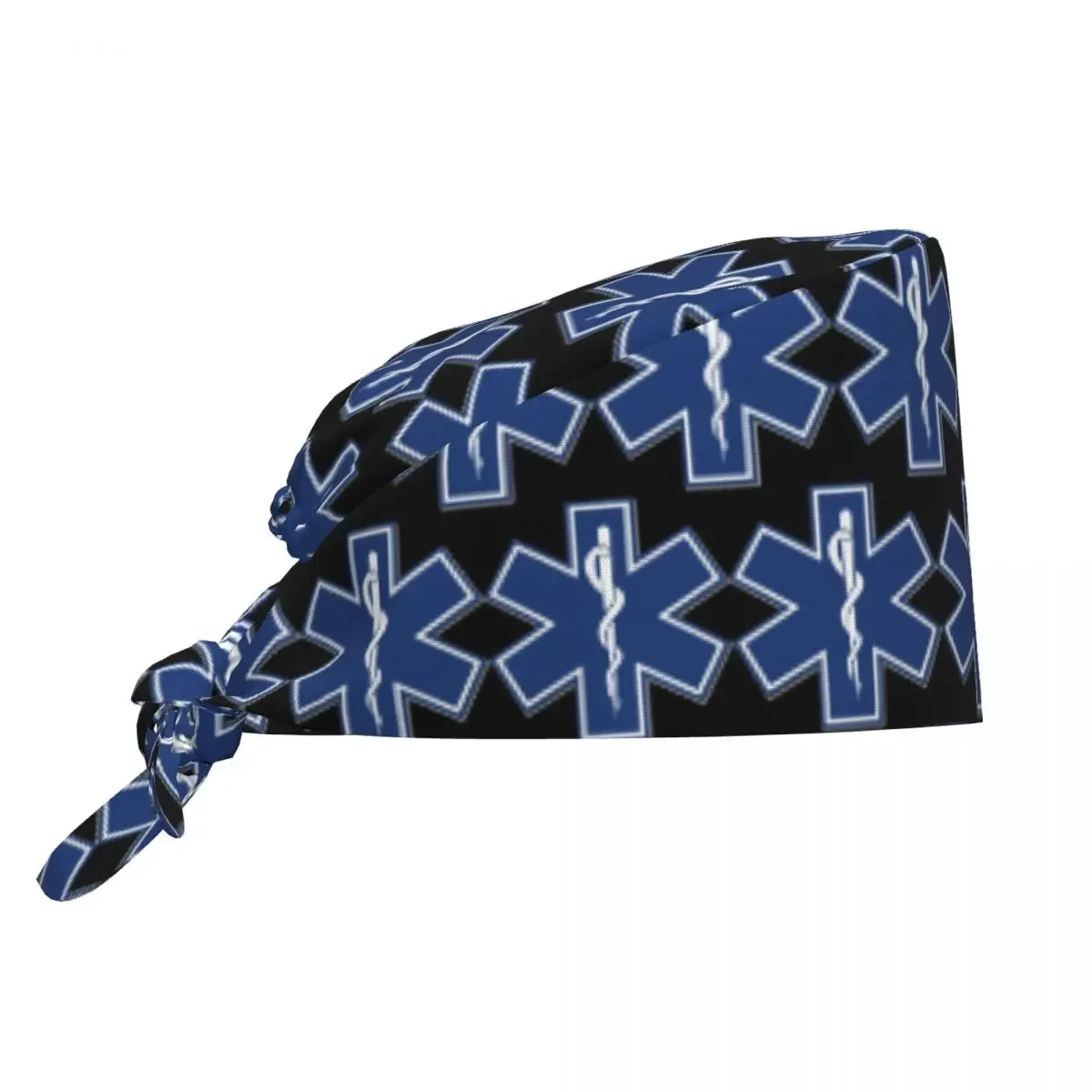 EMT Star Of Life Emergency Medical Scrub Hat Doctor Working Surgical Cap Unisex Adjustable Nursing Caps for Dentist