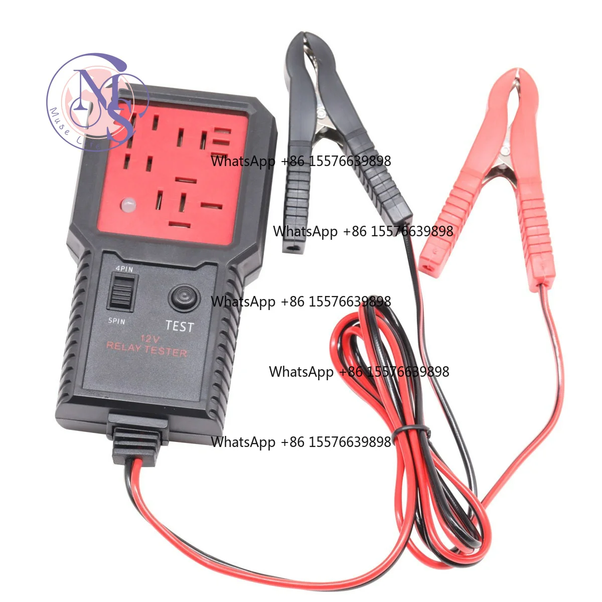 12V 24V Automotive Relay Tester, 4 Pin 5 Pin Relay Diagnostic Tool for Auto Repair