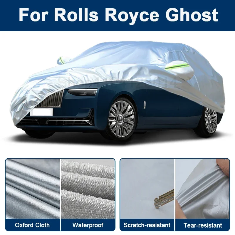 

Outdoor Full Car Cover For Rolls Royce Ghost with Reflective Strips Waterproof Snowproof Dustproof UV Protection