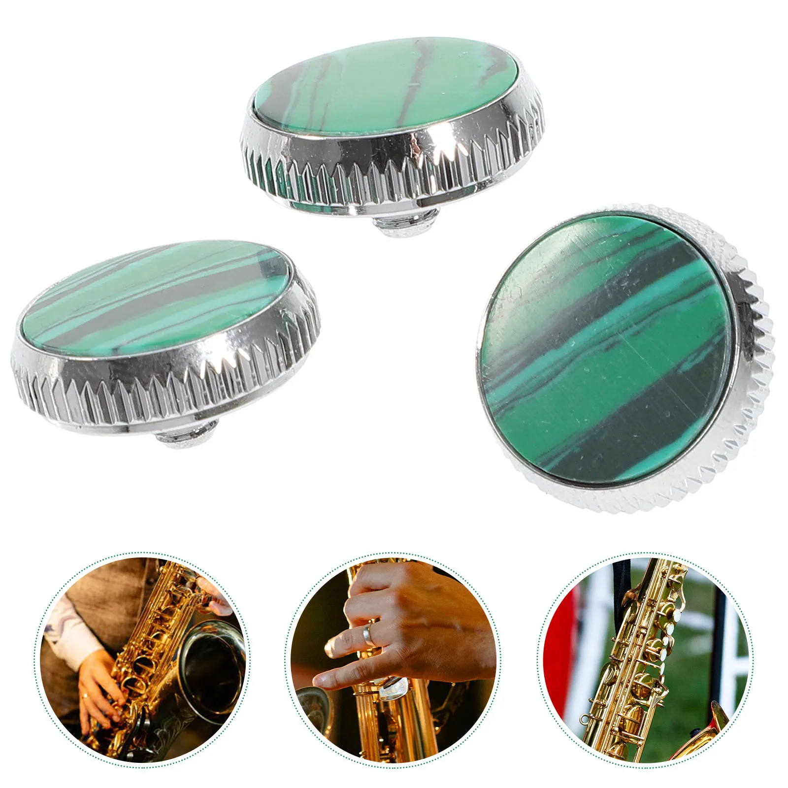 

3Pcs Saxophone Finger Button Essential Repair Component for Instrument Maintenance High Quality Material Easy Installation Green