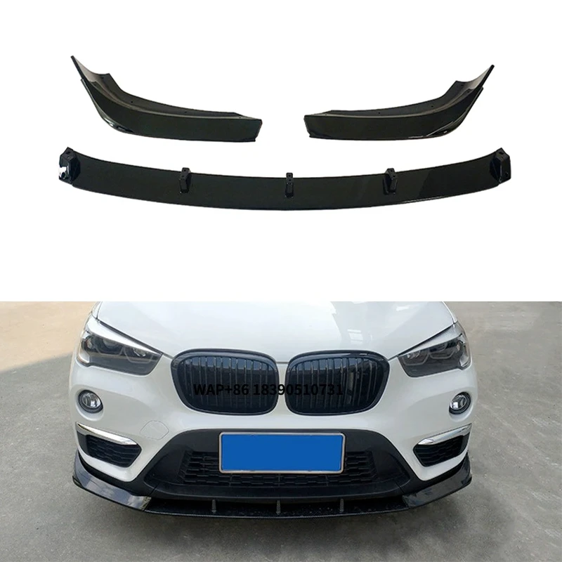 

Auto Body Kit Front Lip for X1 F48 F49 2017+ Spoiler Front Bumper Lip Car Accessories Glossy Black Front Lip Spoiler