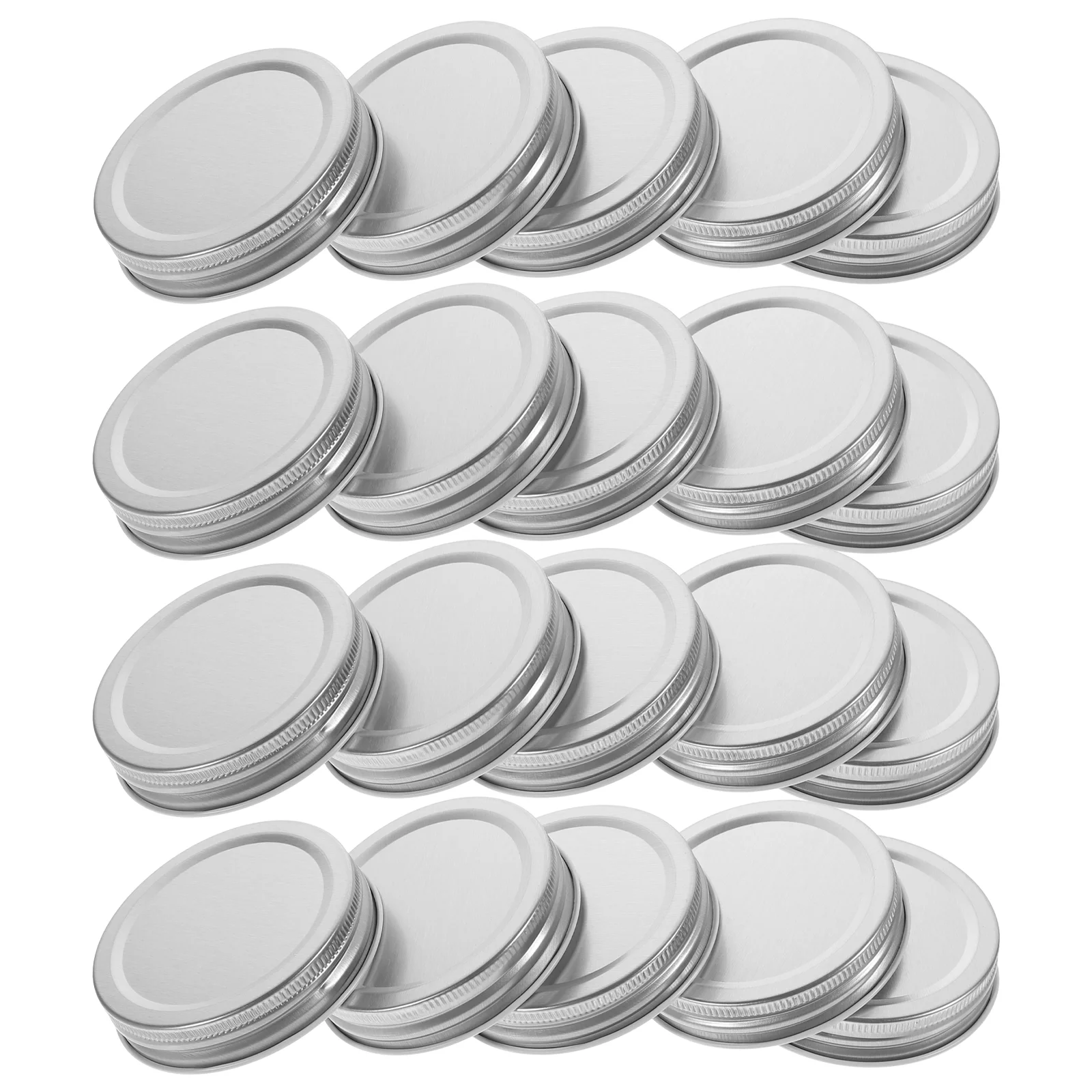 20 Pcs Tinplate Lid Mason Jar Integrated (70mm Black) 16pcs Canning Lids Covers for Home Sealed Jars Wide Mouth