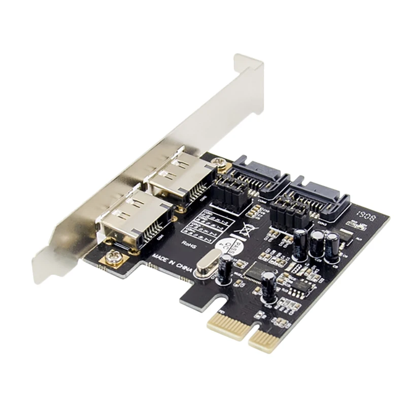 PCIE ESATA SATAIII Expansion Card PCI-E To 2-Port SATA3.0 6 Gbit/S ASM1061 SSD Solid State Drive Expansion Card