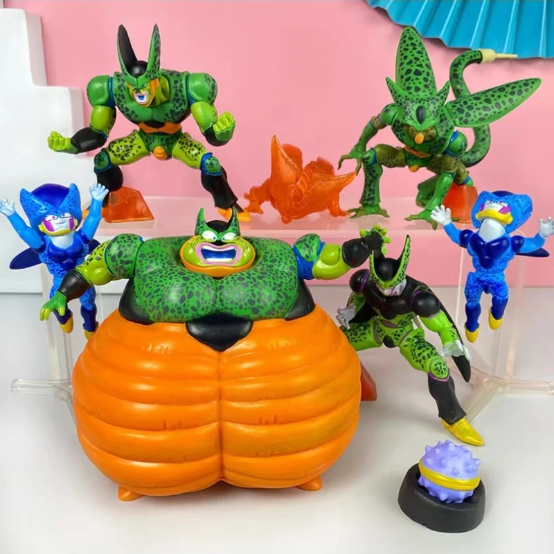 

Anime Cell Figure All Forms Model Dragon Ball Figurine Perfect Cell First Form Figure Decoration 8pcs PVC Collection Desktop Toy