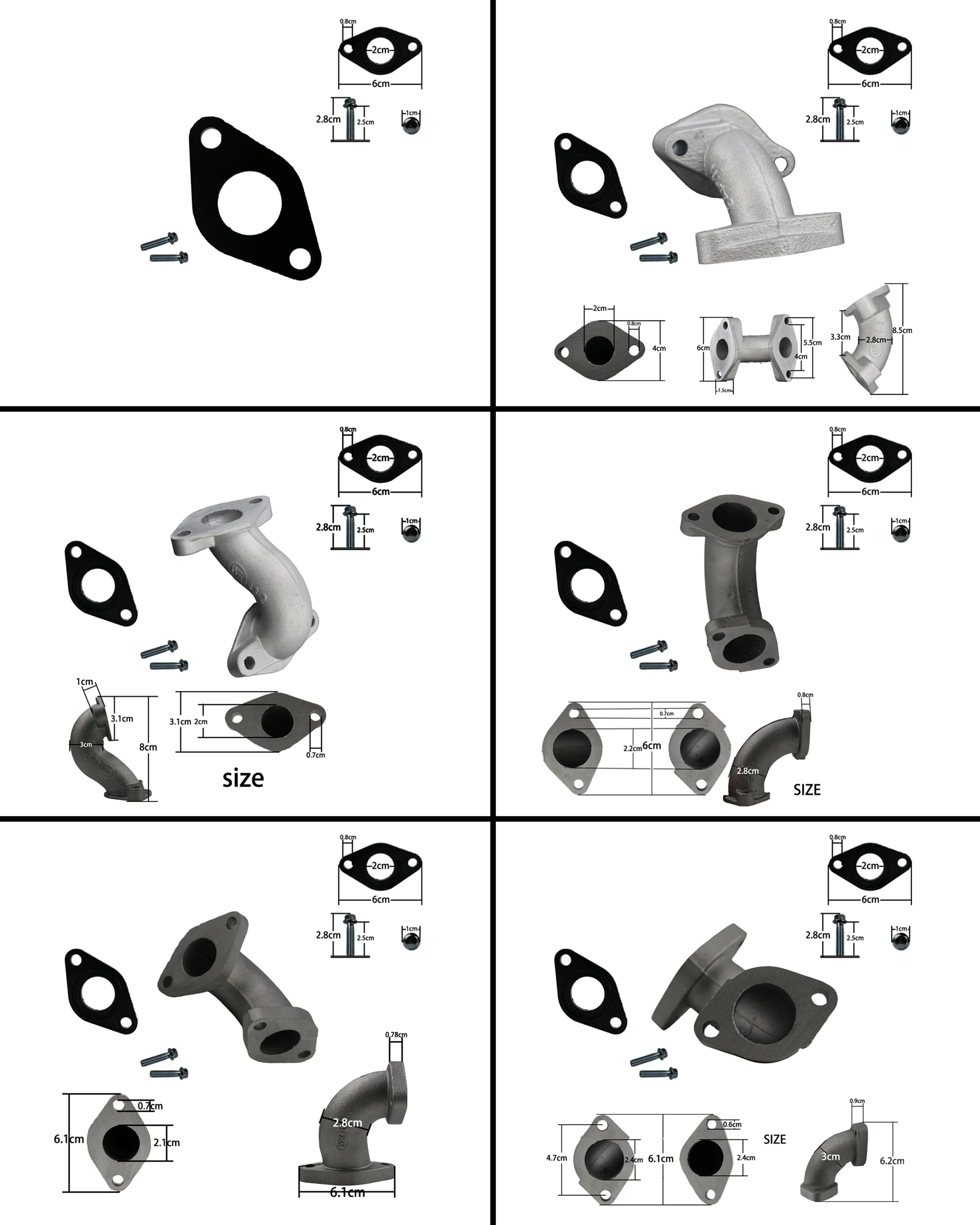 Lingqi corrida motocicleta conjunta carburador coletor tubo de admissão kits junta para 50cc 70cc 90cc 110cc 125cc pit dirt bike atv