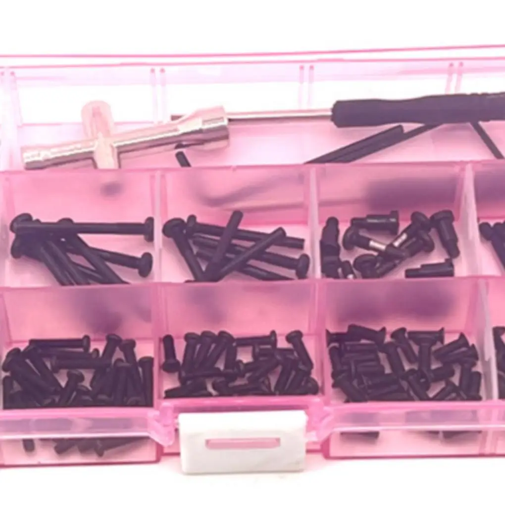 1/10 Steel Dust-proof Screws Kit Box For 104009 104016 104018 RC Car Part RC Car Accessories Replacement Parts