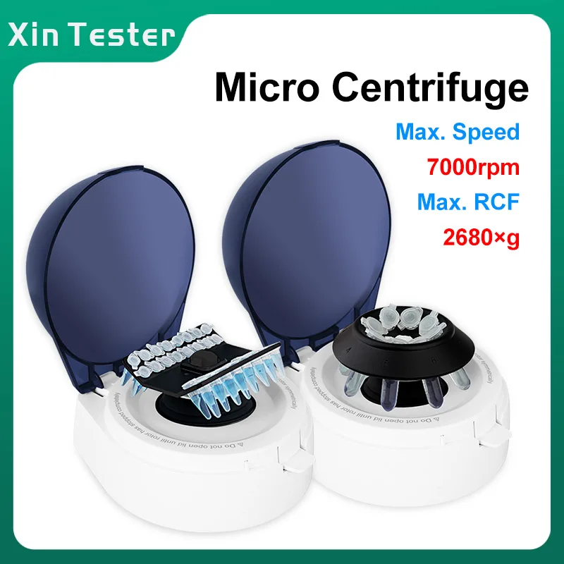 Xin Tester Electric Mini Centrifuge 7000rpm Fixed Speed Rotor Microfiltration Centrifugal Machine Mini-4K