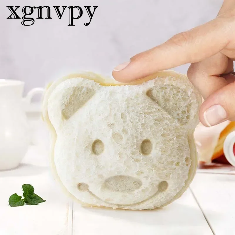 xgnvpy Cute Bear Sandwich Mold Toast Bread Cutter Mould Baking Tool Children Interesting Food Maker Kitchen Accessories