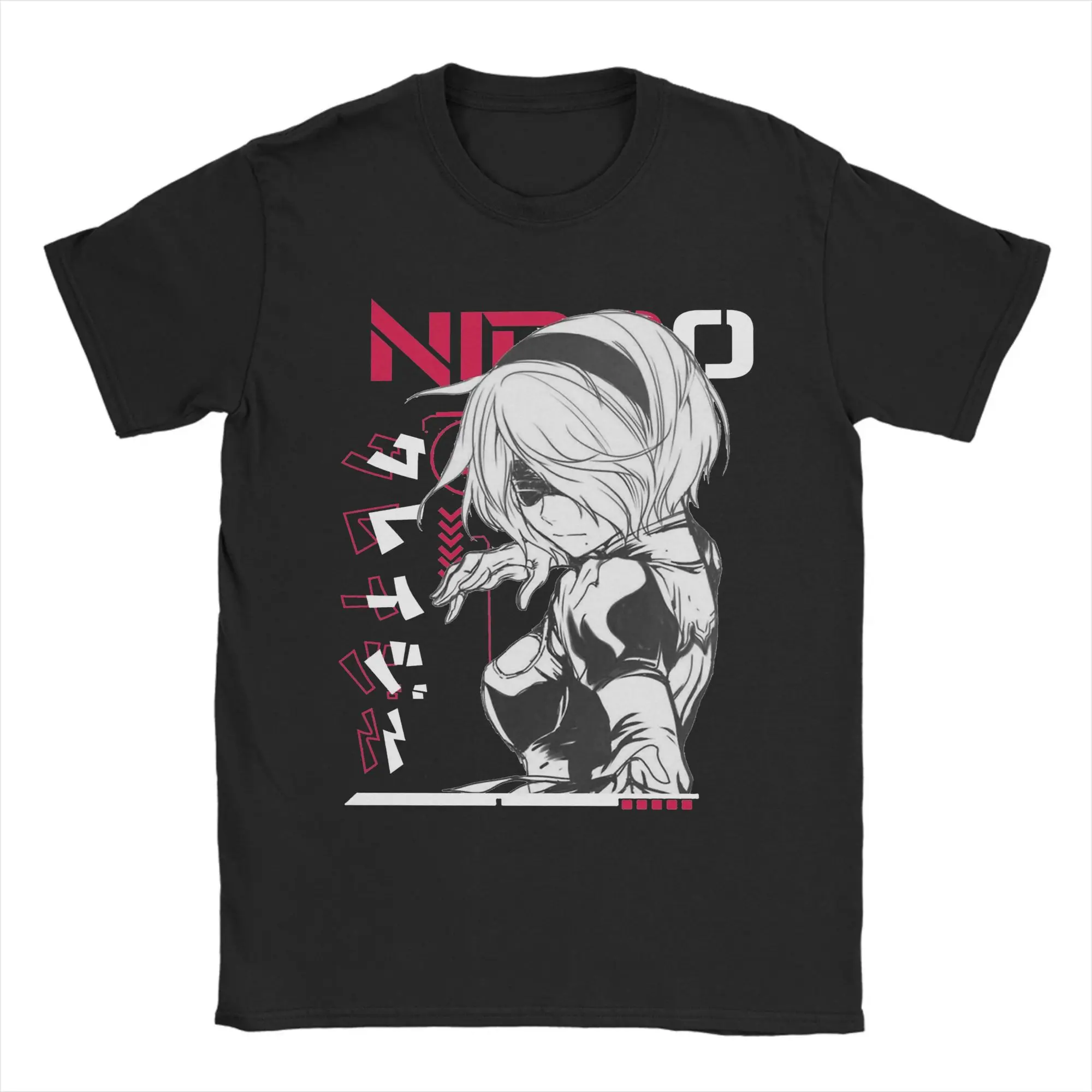 

Men Women's NieR Automata 2B T Shirts Cotton Tops Funny Short Sleeve O Neck Tees Plus Size T-Shirt