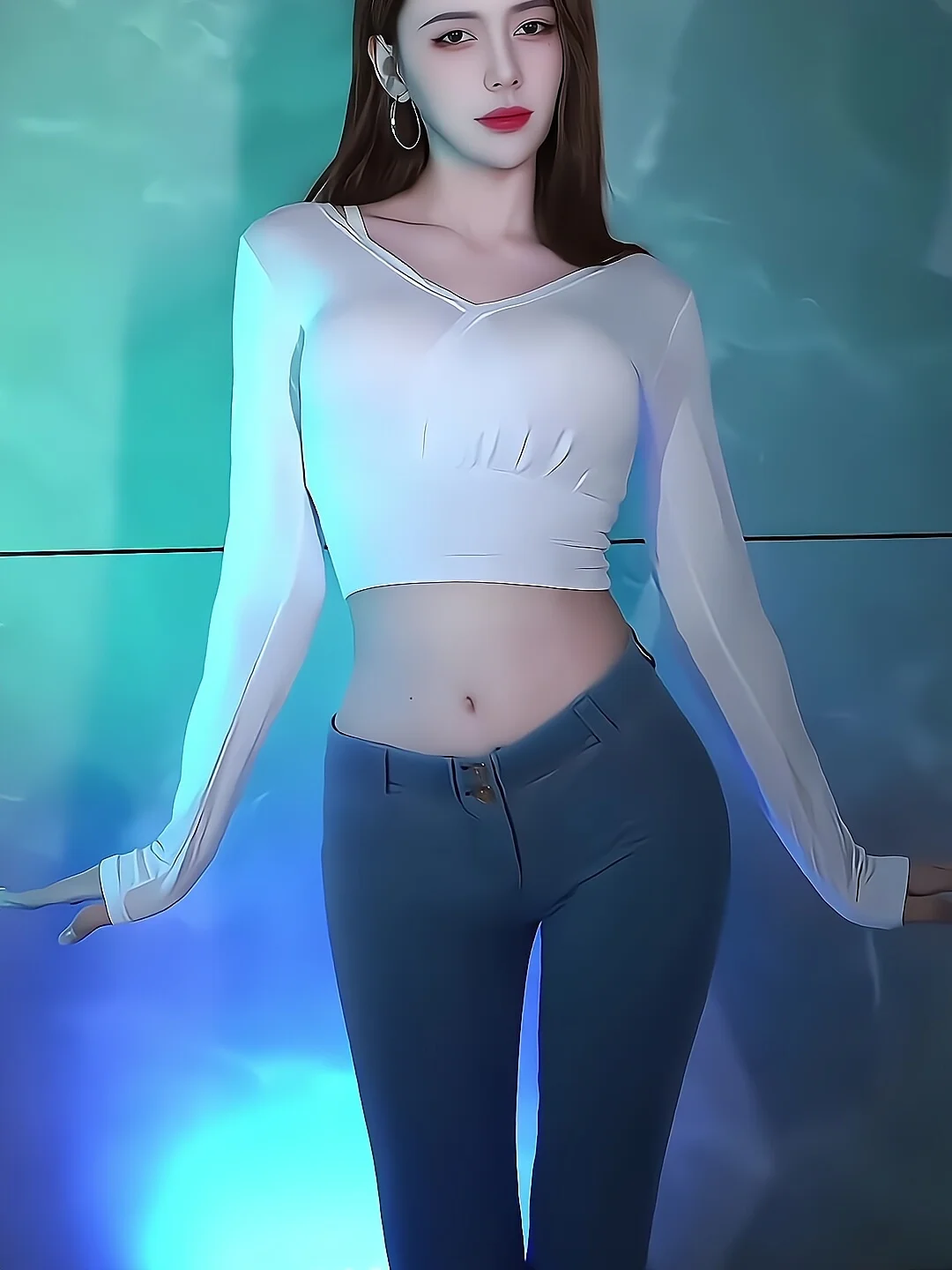 

Low Waist Sexy Tight Fit Denim Pants Women's Fitn Spor Butt Lifting Elastic Cuff Pencil Pants Cotton Stretch Denim