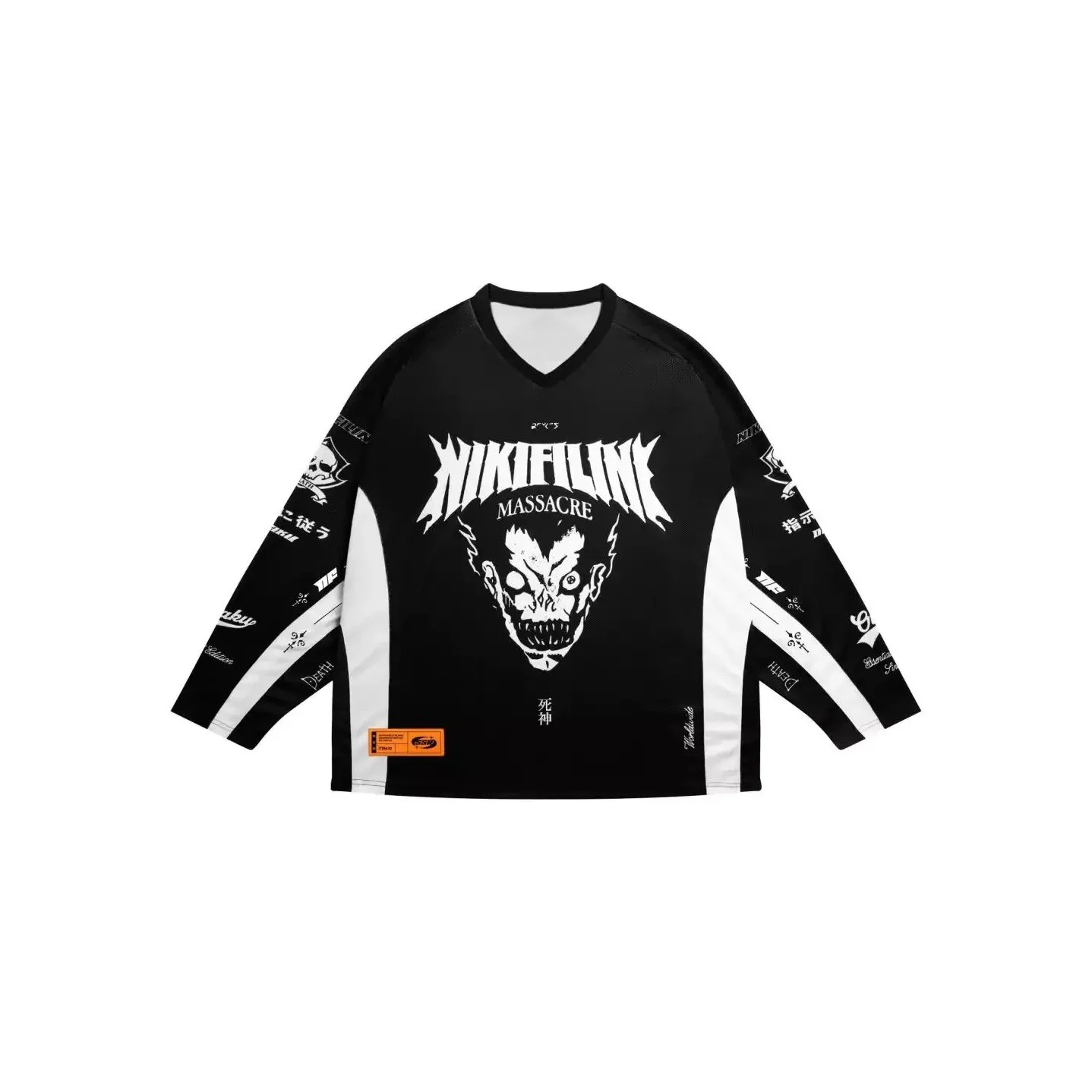 

Japanese Gothic Anime Jersey Y2K Hip Hop Clothes Men Women's Cleanfit PU Leather T-irt Nine Sve Ciwalk Faion