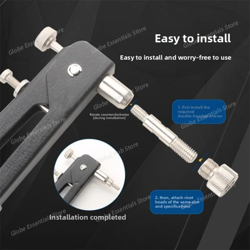 86Pcs Blind Hand Rivet Nuts Heavy Duty Nut Threaded Insert Rivet Tool Riveter Gun with Riveting Household Repair Tools