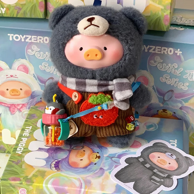 Teddy Lulu Original The Piggy-Joyful Time Series Caja ciega Caja Ciega colgante Kawaii muñeca juguete niñas regalo decoración de escritorio