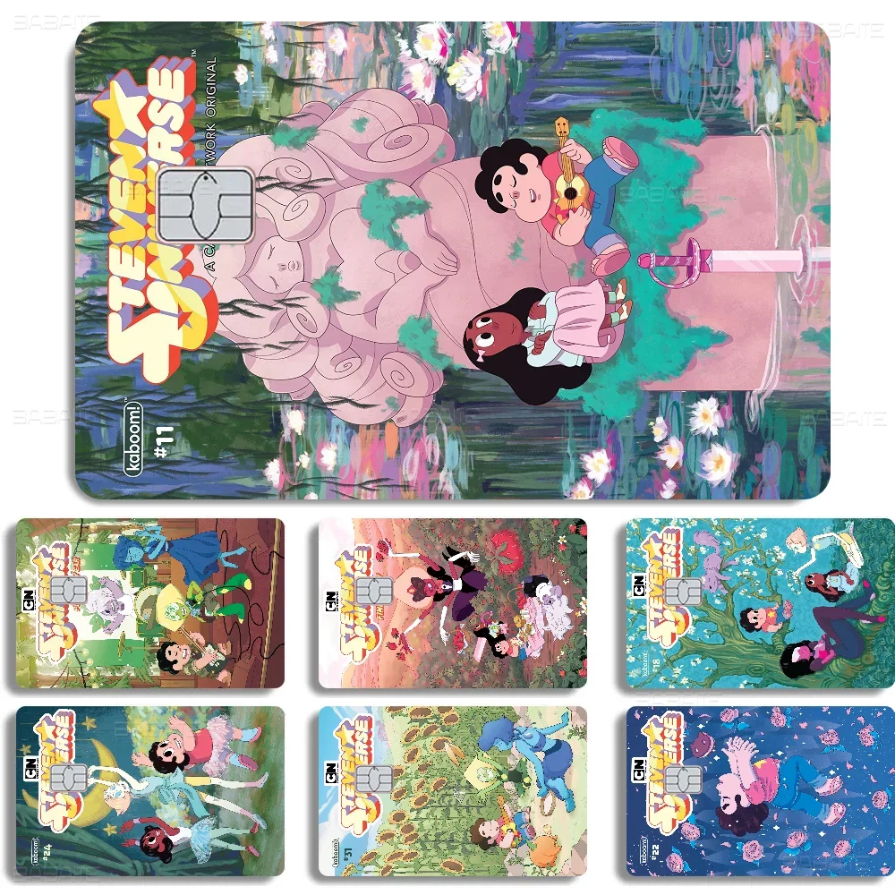 Steven Universe Cartoon Credit Card Skin Stickers For Bank Card Bus Metro Card Sticker Waterproof Gift