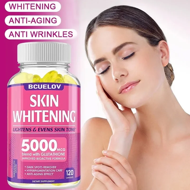 

Skin Whitening Supplement - Glutathione Capsules - Detox, Immunity, Anti-Aging Antioxidants - Women's Skin Health, Non-GMO