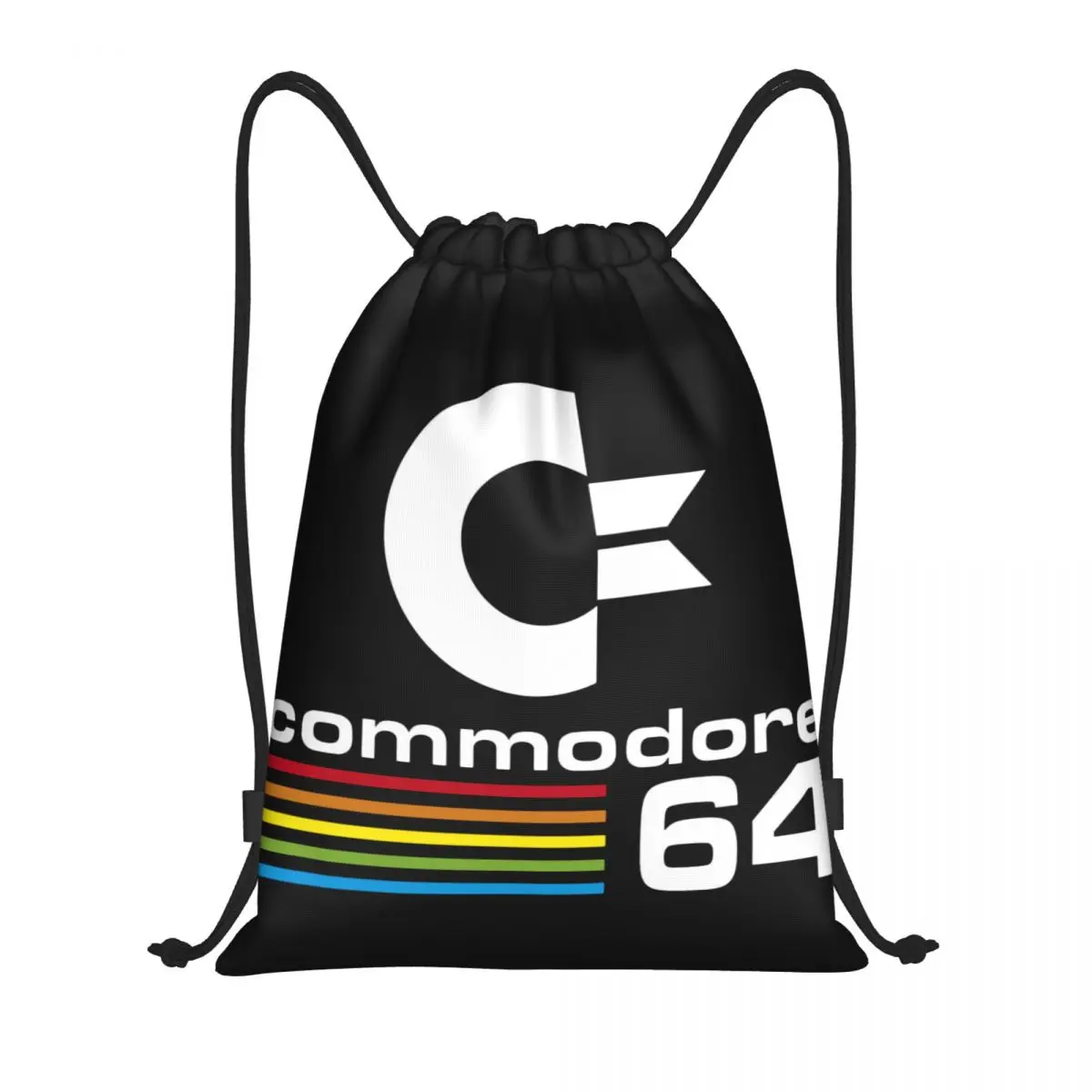 Saco de cordão Commodore 64 personalizado para treinamento, mochilas de ioga para mulheres e homens, C64 Amiga, Computer Sports Gym Sackpack