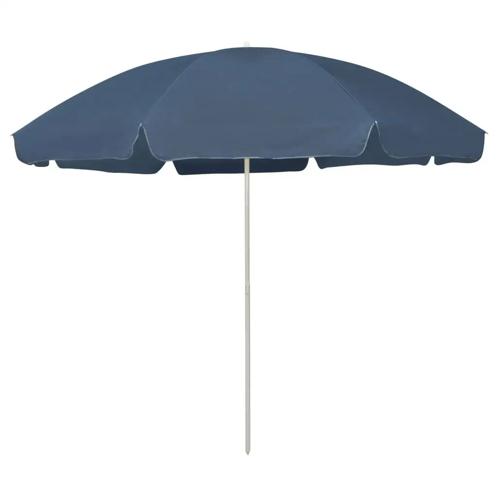 Blue Beach Parasol Umbrella 118.1 cm - UV, Portable Outdoor Shade for Sunbathing & Relaxing