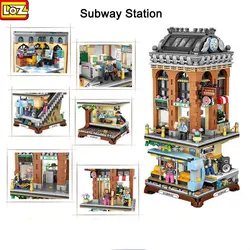 1753PCS LOZ Building Block Originality MINI Subway Station Assembly Street View  Model Decoration Game Children's Toys Girl Gift