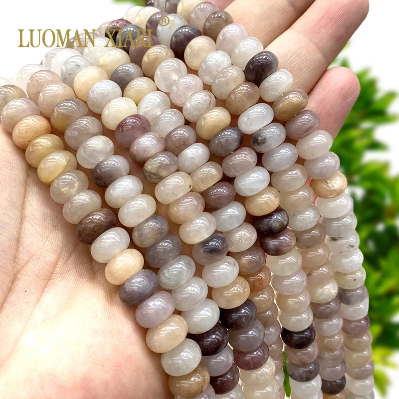 6x10MM Abacus Natural Stone Violet Quartz Loose Rondelle Spacer Beads for Jewelry Making DIY Bracelets  Charms  Accessories