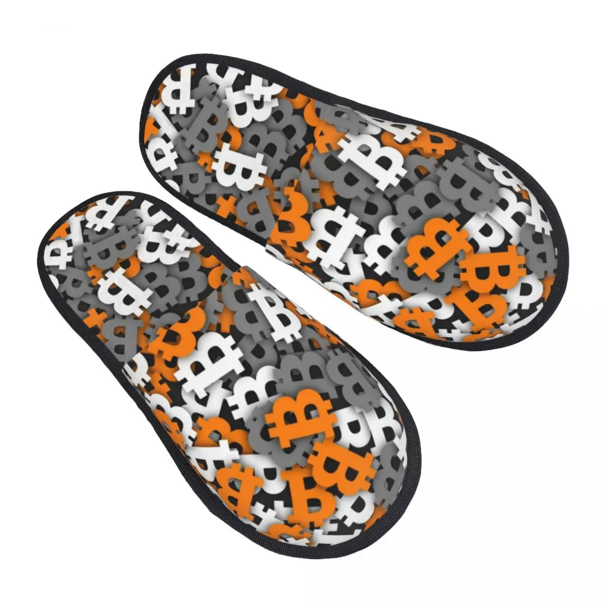 

Пользовательские биткойн-миские камуфляжные гостевые тапочки для женщин в отеле BTC Blockchain домашние тапочки с криптовалютой