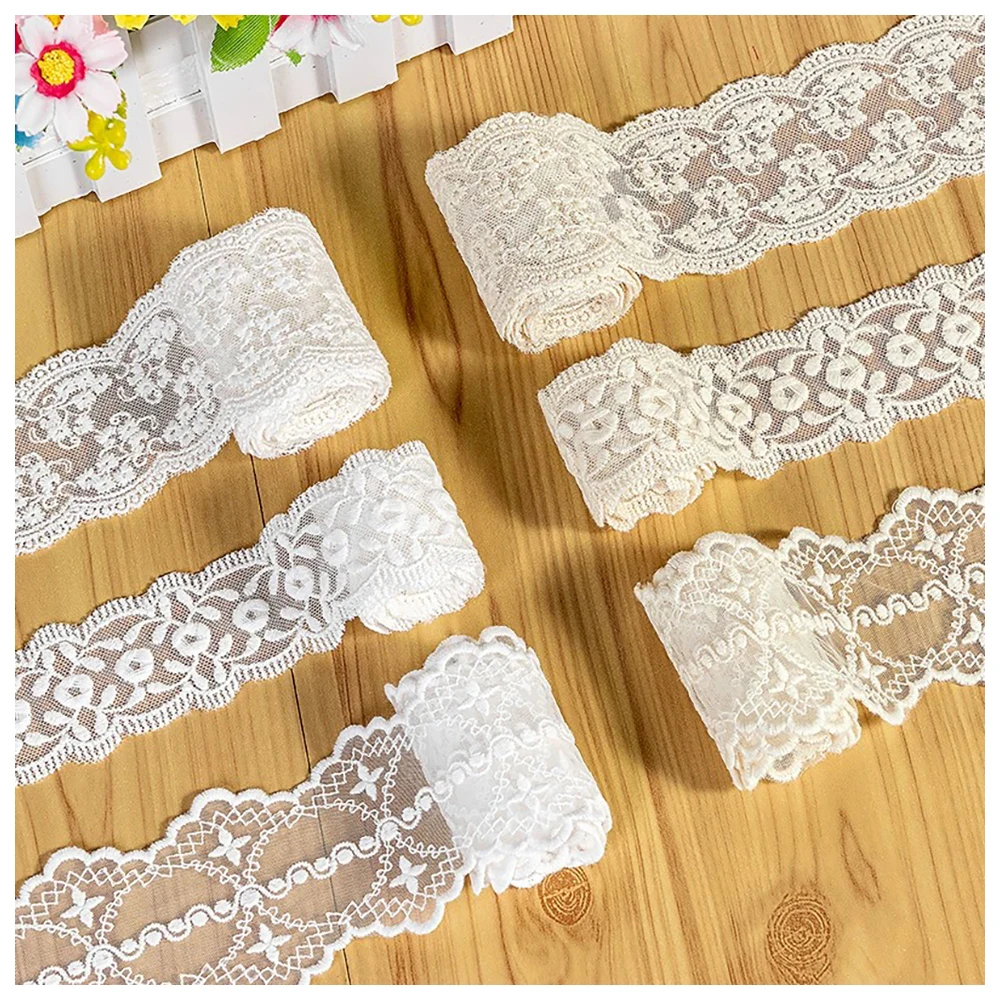 

10-ярдовая вышитая кружевная тесьма из сетки, винтажная кружевная лента, материалы для шитья своими руками для декора одежды 1042589M4A50