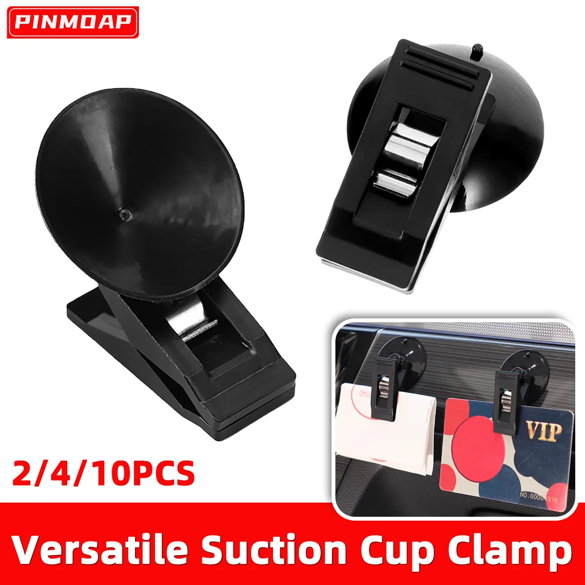 

PINMOAP Car Ticket Holder Convenient Car Suction Cup Holder Multi-Purpose Glass Suction Cup Holder Suction Cup Card Holder