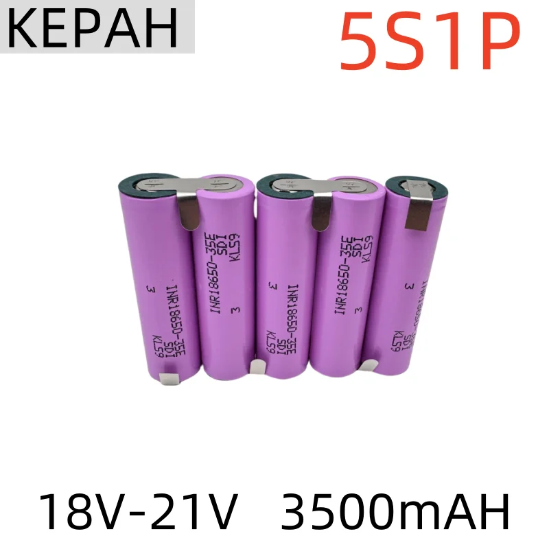 5S2P 5S3P 5S4P 2S1P 18650 35E 3500mAh/7000mAh electric drill 8.4V  21V 35E  rechargeable lithium battery electric screwdriver