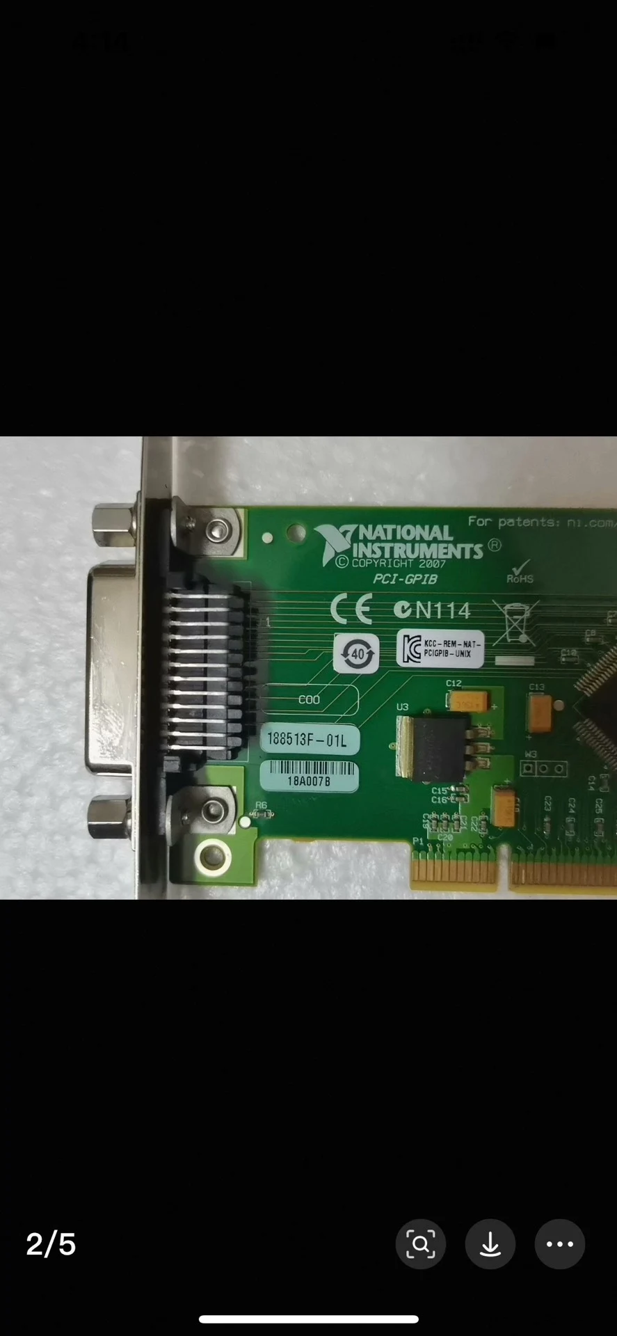 NI PCI-GPIB Card, CN114, Brand New Original And Genuine With Packaging, Recommended