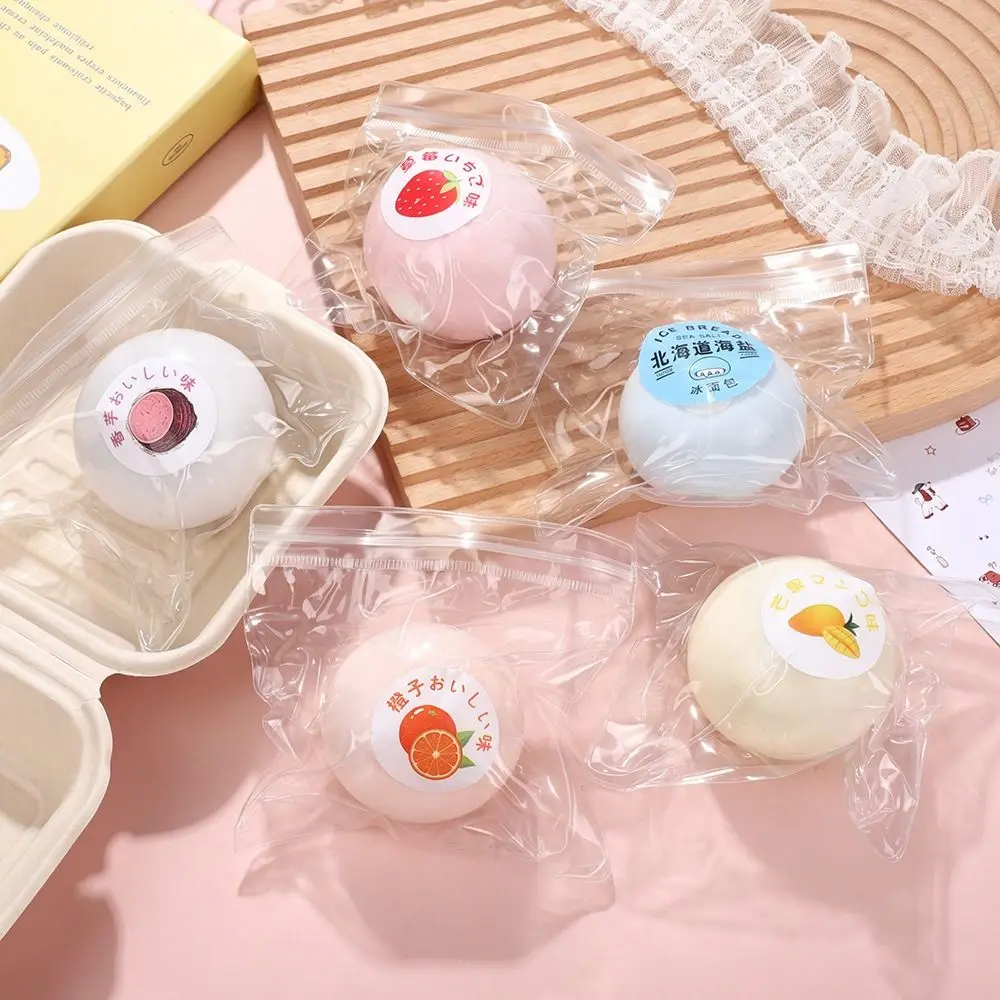 Creative Simulation Mochi Squishy Snow Skin Fruit Series Sensory Fidget Ball Pinch Finger Relax Slow Rebound Toy Children Gifts