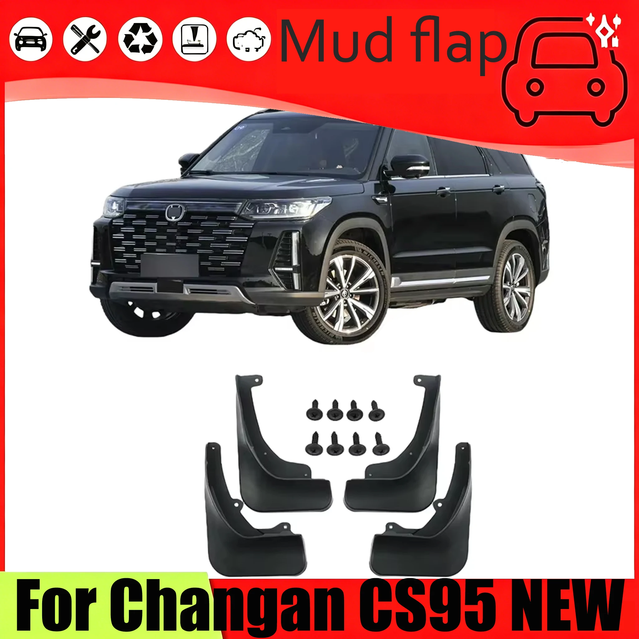Front Rear Mudguards Mud Flaps Splash Guards For Changan CS95 NEW 2022 2024 2023 Wheels Fender Car Accessories MudFlaps