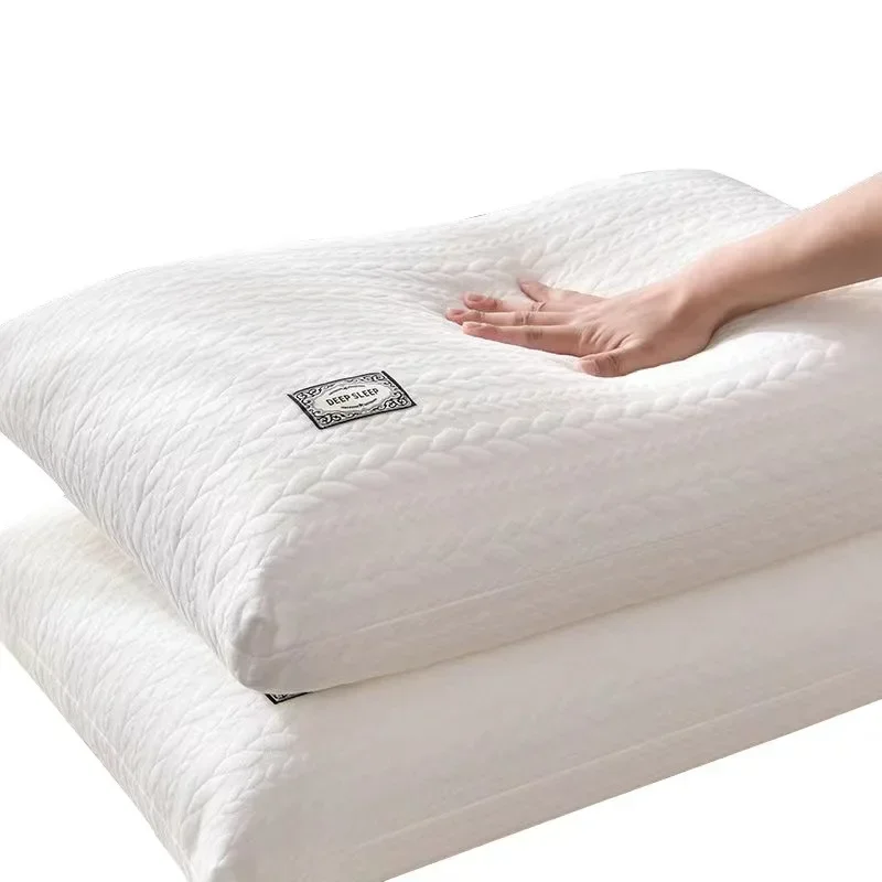 Luxury White Cotton Pillows Neck Orthopedic Pillows For Sleeping Single Size Five-Star Hotel Pillow Core To Help Sleep Pillow