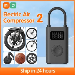 2023 New Xiaomi Mijia Electric Air Compressor 2 Inflator Tire Pump for Bike Automotive Car Tyre Digital Pump Portable Smart Home