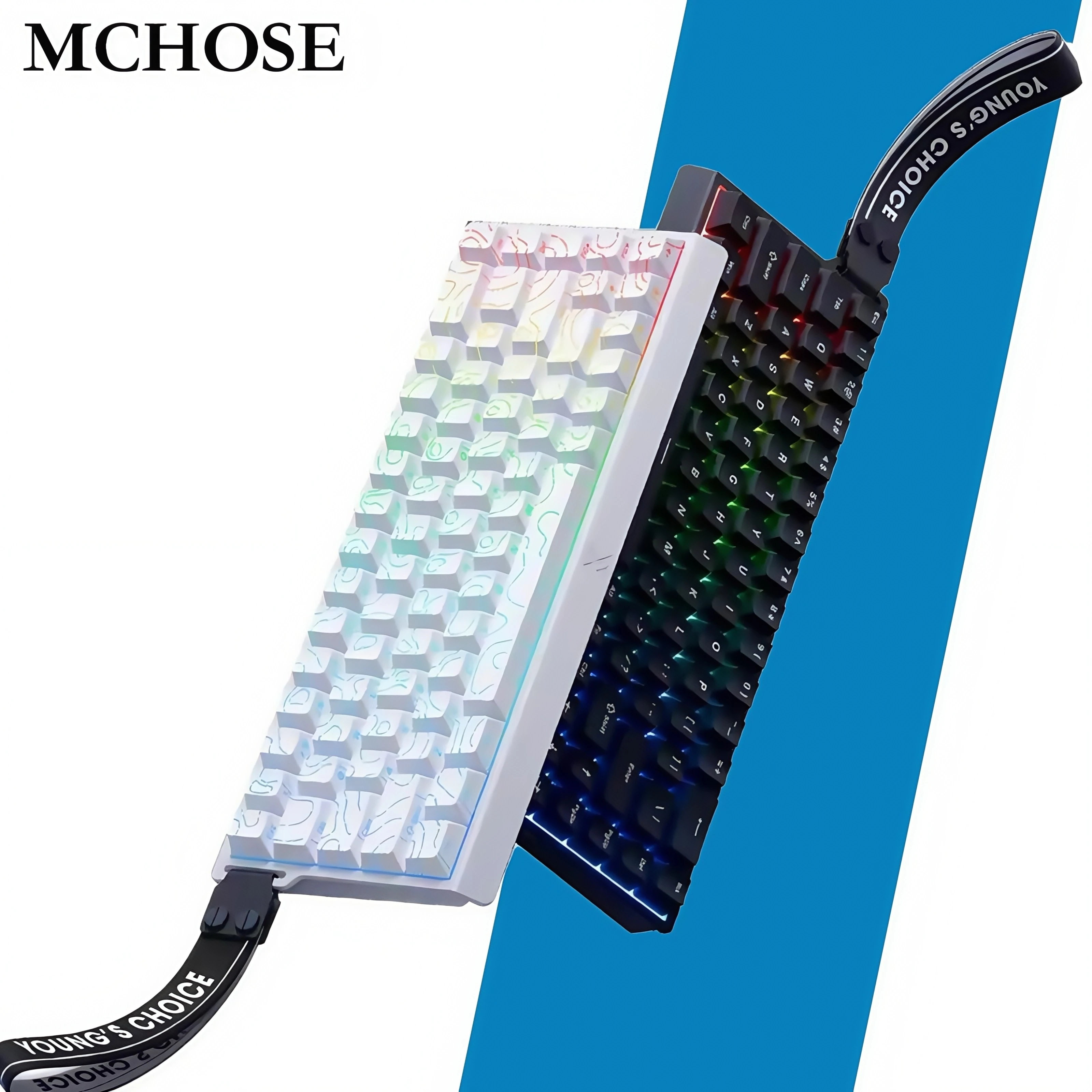 

MCHOSE ACE68 Магнитная клавиатура Проводная механическая ACE60 Pro для игр 0,01 мм RapidTrigg 8000 Гц SOCD/Rs 0,125 мс 128 К Частота дискретизации