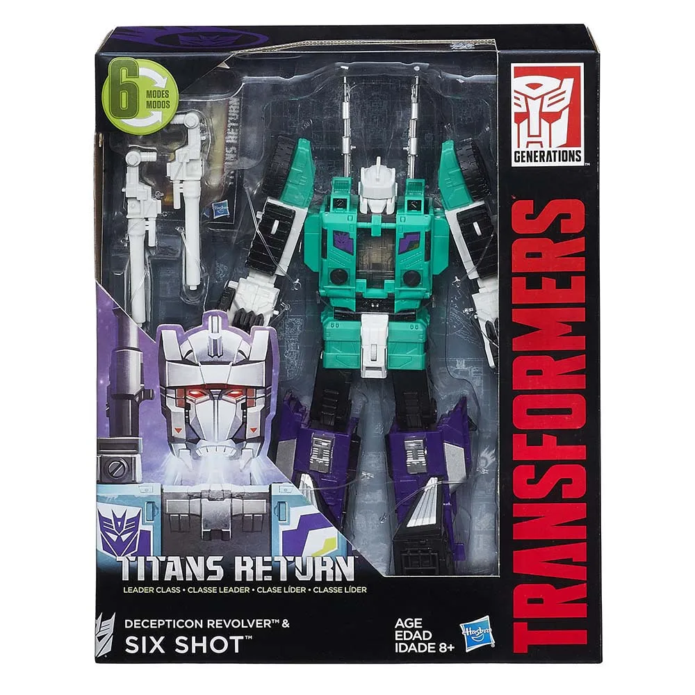 [在庫あり] ハスブロ トランスフォーマー タイタンズ リターン サウンドウェーブ、シックス ショット、スカイ シャドウ、オーバーロード リーダー クラス アクション フィギュア モデル おもちゃ