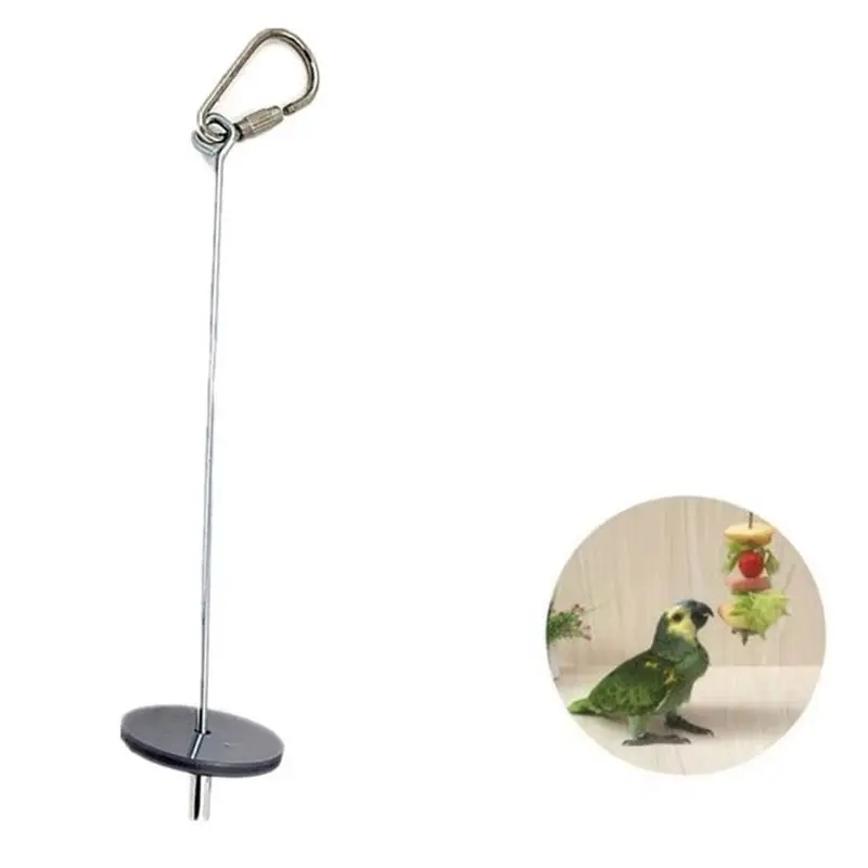 AB11-Pet Parrot Bird Food Rack Stand Fruit Fork Meat Fruit Vegetable String Tool Accessories
