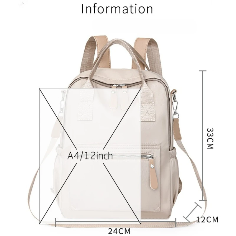 2025 New Nylon Backpack Women Men Large Capacity Lightweight Travel School Backpack Casual Commuter Bag Trendy Unisex Backpacks