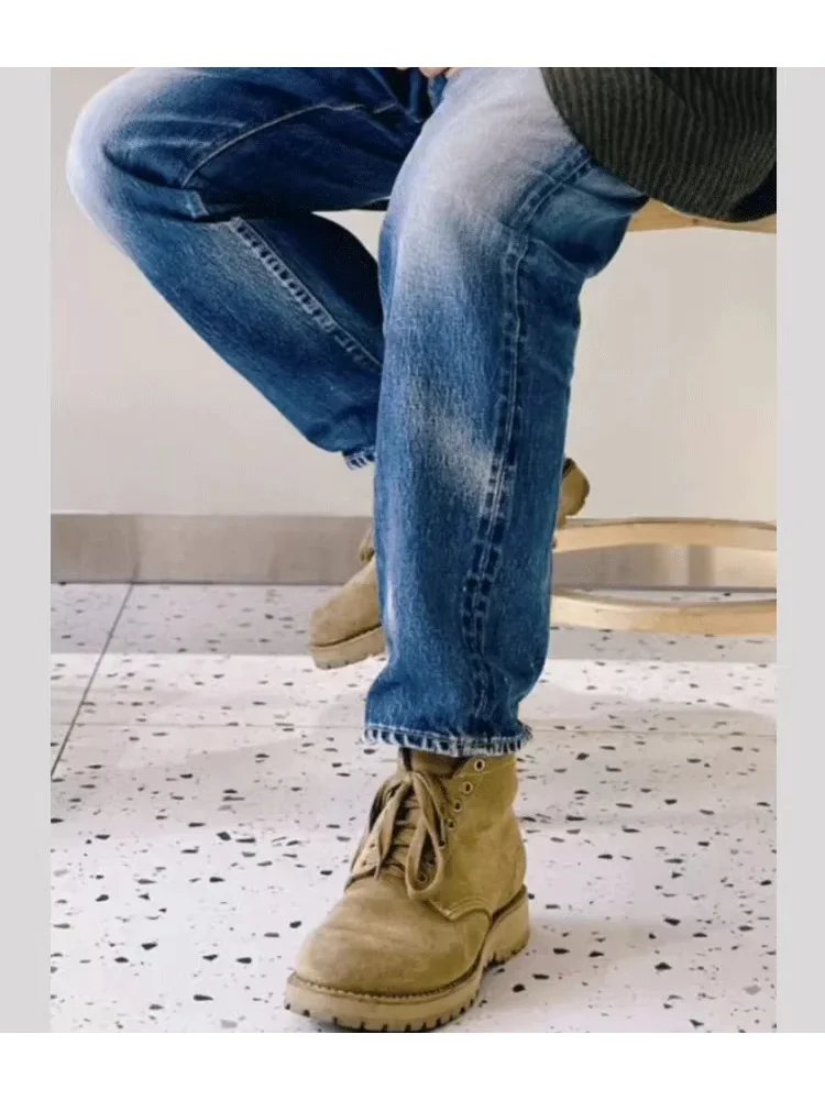 VISVIM BRIGADIER 스웨이드 두꺼운 밑창, Goodyear 작업 신발, 24ss, 신상