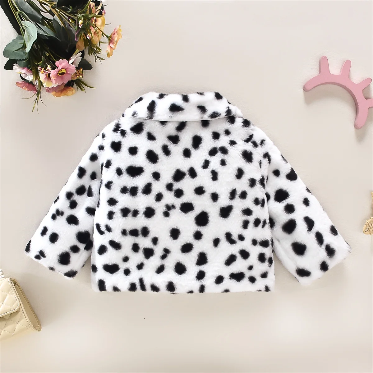 Winter Baby Girl Artificial Fur Coat For Children With European And American Leopard Pattern Fashion Cotton Filled Jacket