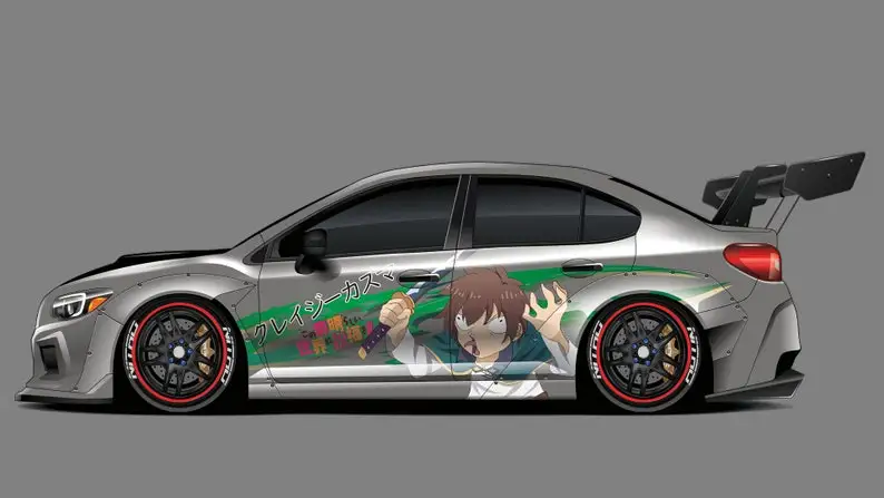 

Anime Cars Long Graphic Car Stickers Comic Characters Cute Decals Anime Car Accessories Creative Stickers