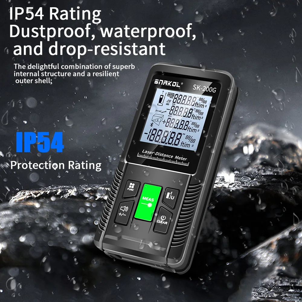 Snakol Laser Tape Measure 40/50/120M Laser Distance Meter Digital Rangefinder High Accuracy Roulette Multiple Electronic Ruler