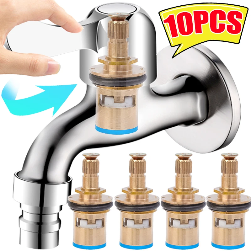 

1/10PCS Universal Tap Valves Brass Replacement Tap Valves Manual Switch Faucet Cartridges Kitchen Bathroom Faucet Accessory