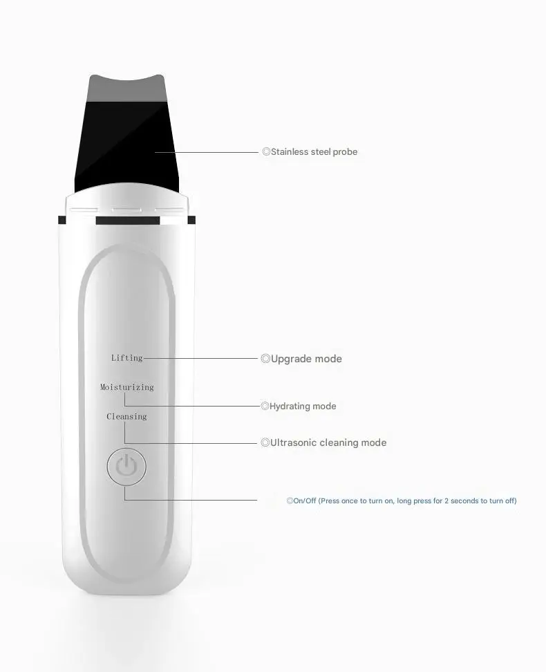 Instrument de beauté à ultrasons pour le visage, nettoyeur de points noirs, nettoyeur de pores, grattoir à peau, livres